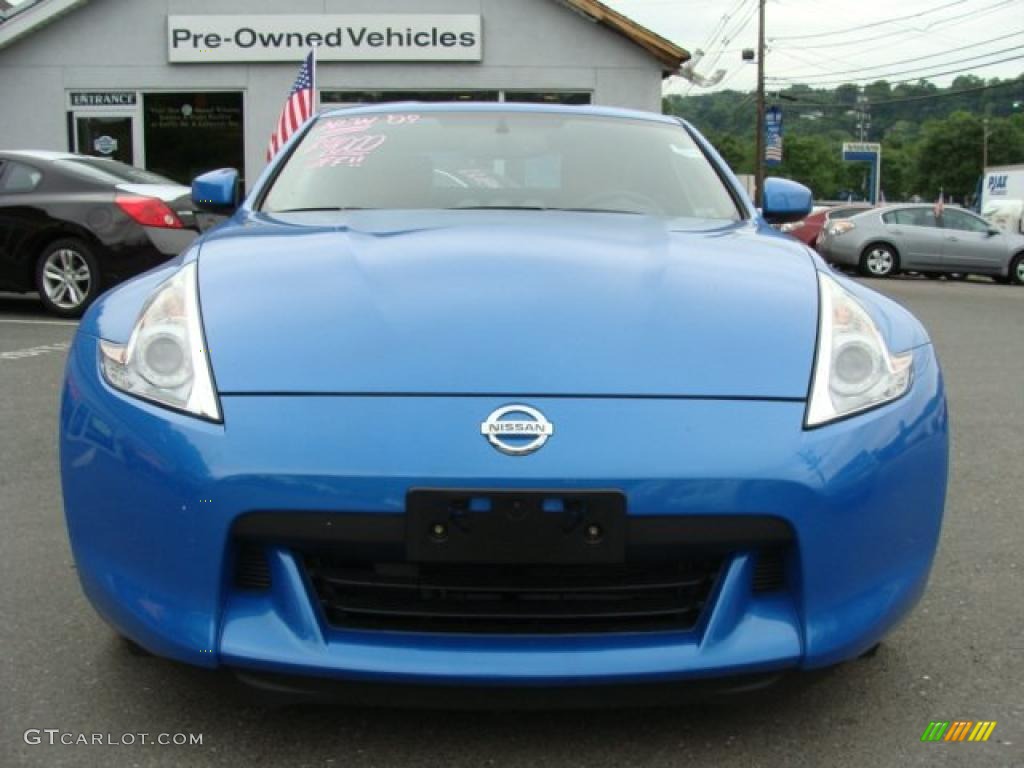 2009 370Z Sport Touring Coupe - Monterey Blue / Persimmon Leather photo #2