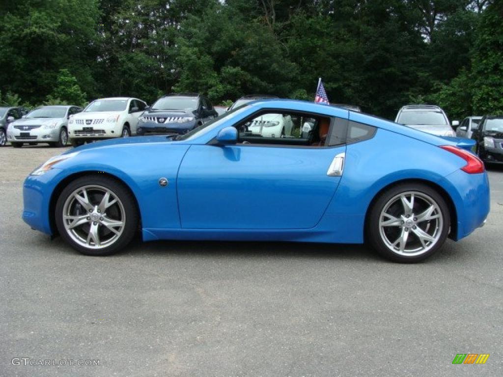 2009 370Z Sport Touring Coupe - Monterey Blue / Persimmon Leather photo #8