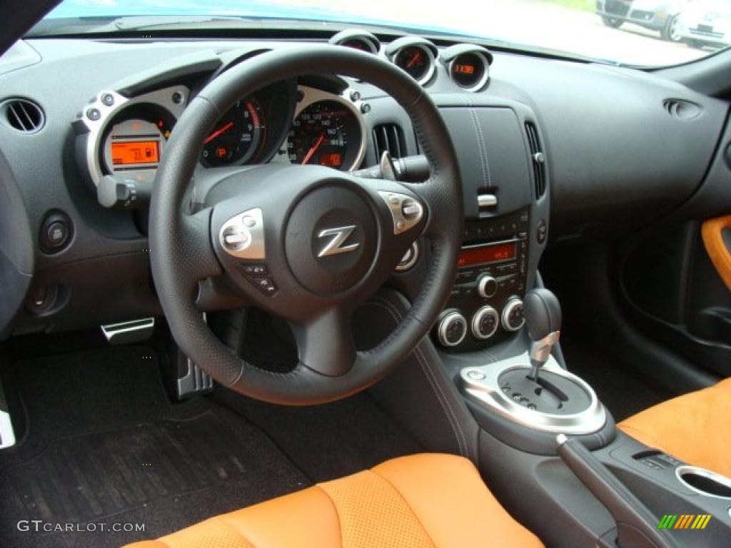 2009 370Z Sport Touring Coupe - Monterey Blue / Persimmon Leather photo #11