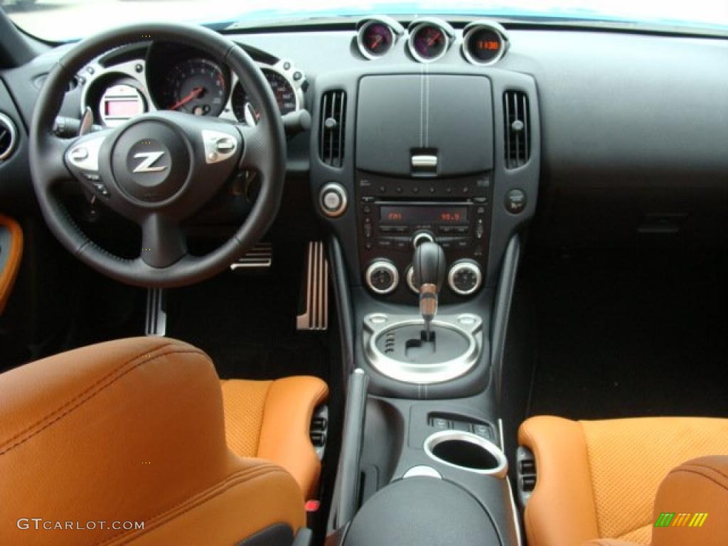 2009 370Z Sport Touring Coupe - Monterey Blue / Persimmon Leather photo #14
