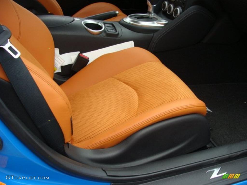2009 370Z Sport Touring Coupe - Monterey Blue / Persimmon Leather photo #25