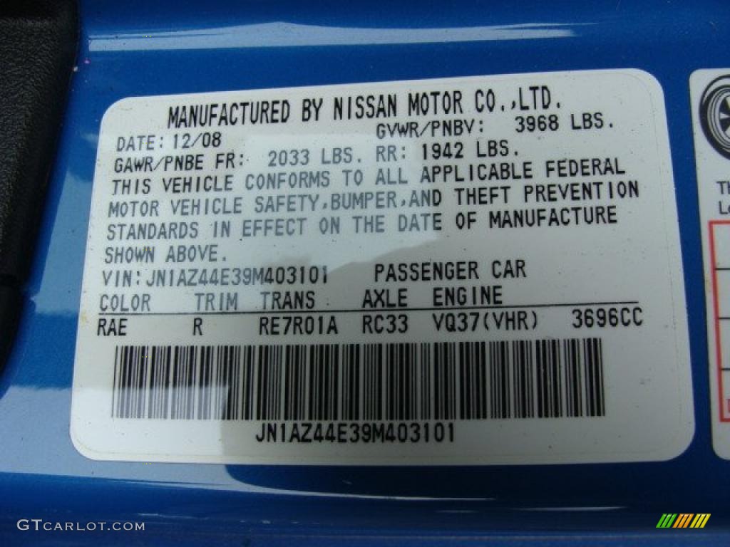 2009 370Z Sport Touring Coupe - Monterey Blue / Persimmon Leather photo #31