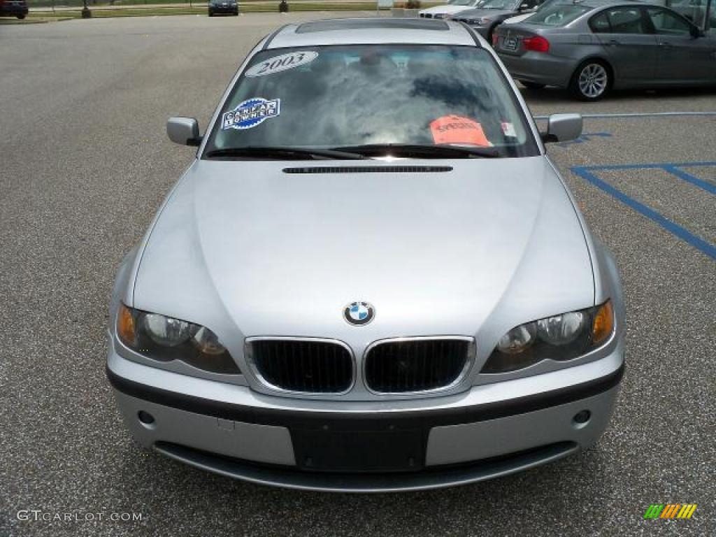 2003 3 Series 325i Sedan - Titanium Silver Metallic / Grey photo #10