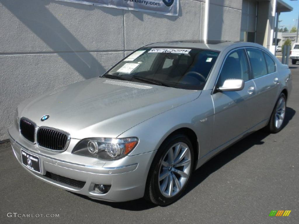 2008 7 Series 750i Sedan - Titanium Silver Metallic / Black photo #2