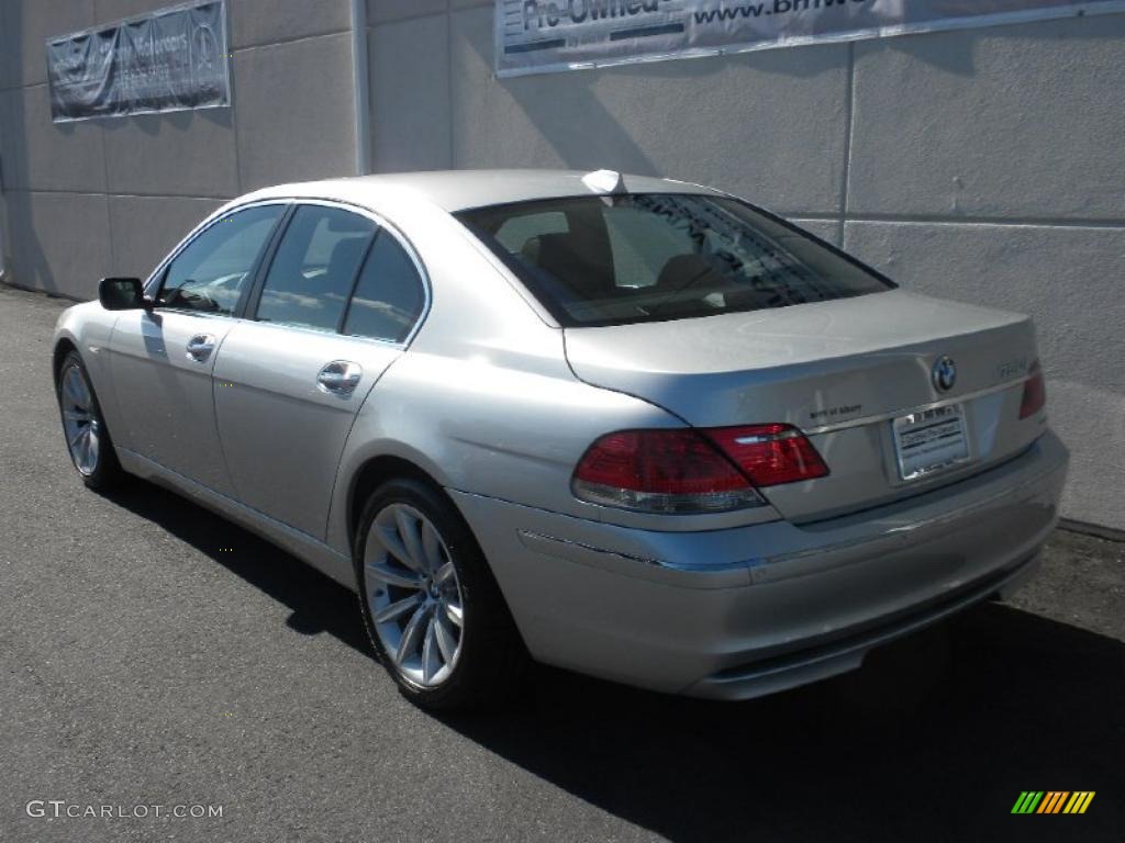 2008 7 Series 750i Sedan - Titanium Silver Metallic / Black photo #3