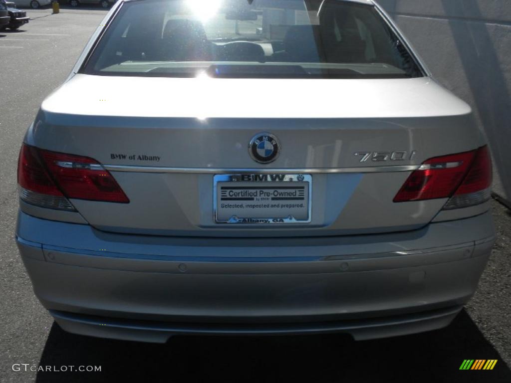 2008 7 Series 750i Sedan - Titanium Silver Metallic / Black photo #4