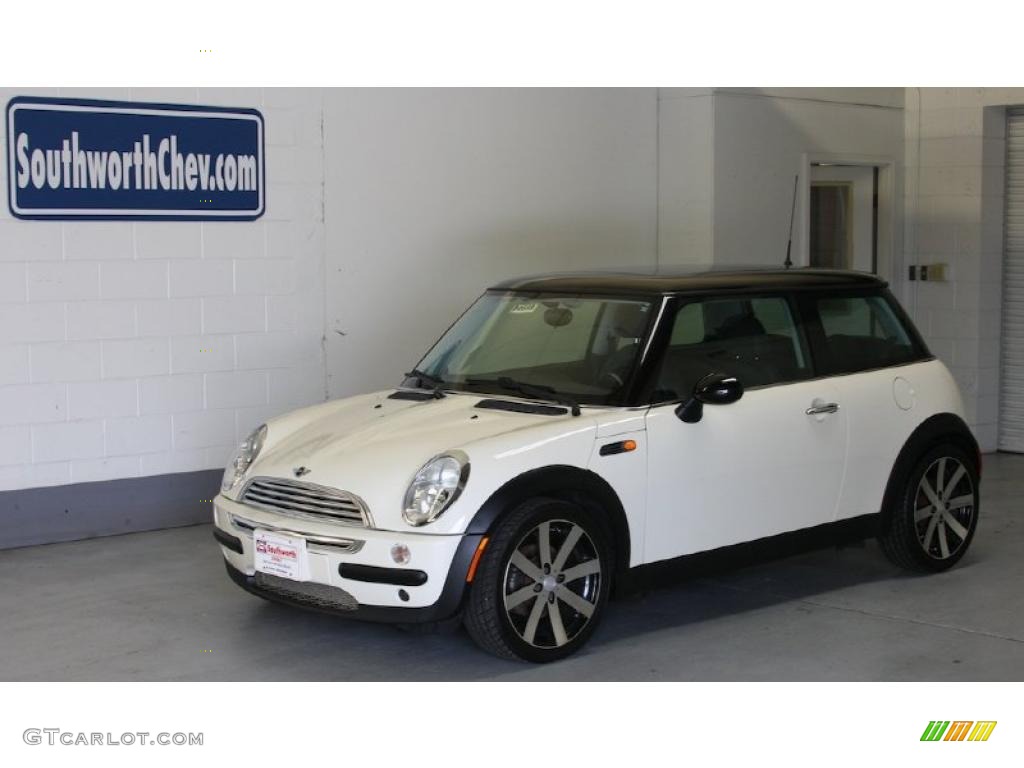 2003 Cooper Hardtop - Pepper White / Panther Black photo #1