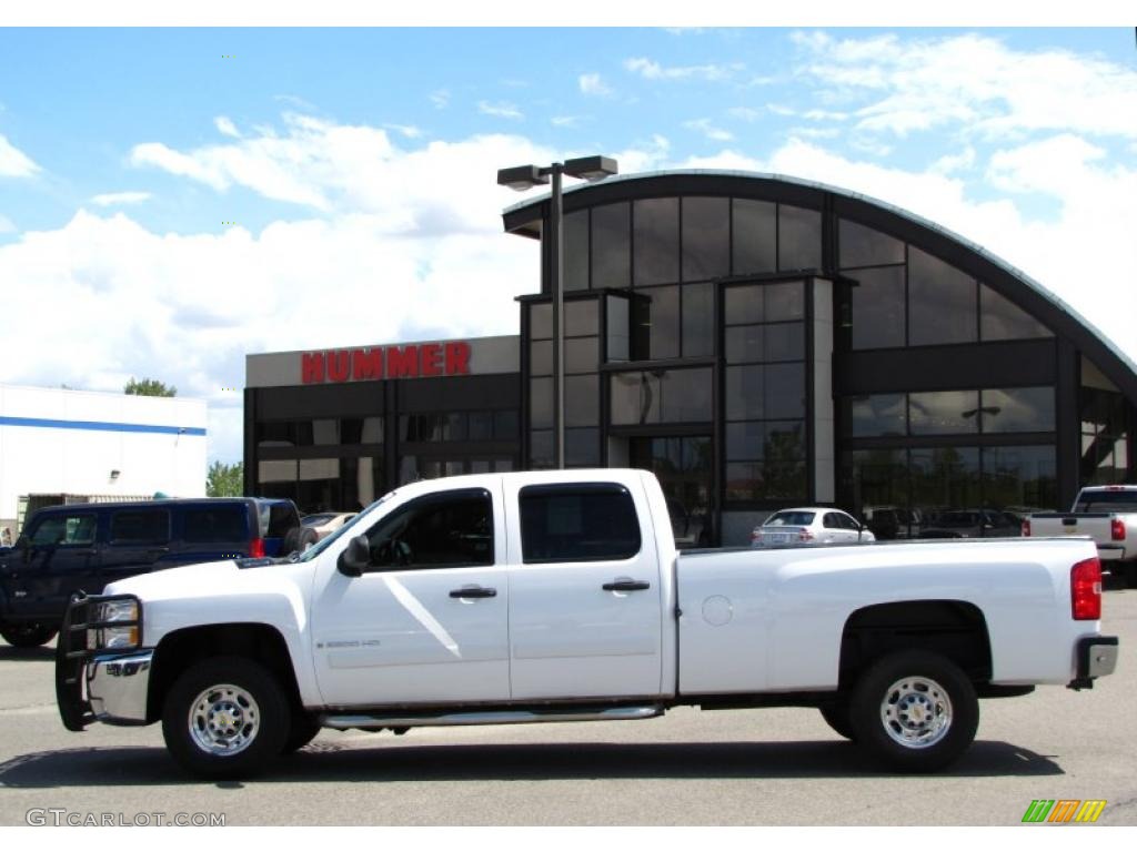 2007 Silverado 2500HD LT Crew Cab 4x4 - Summit White / Ebony photo #1