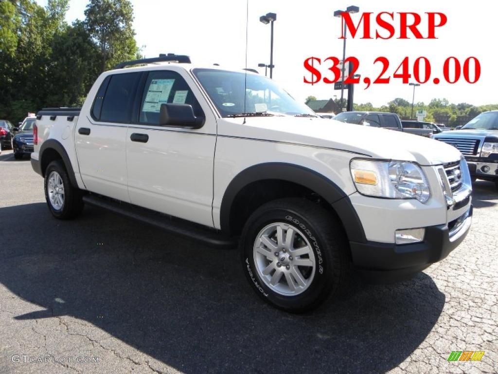 White Suede Ford Explorer Sport Trac