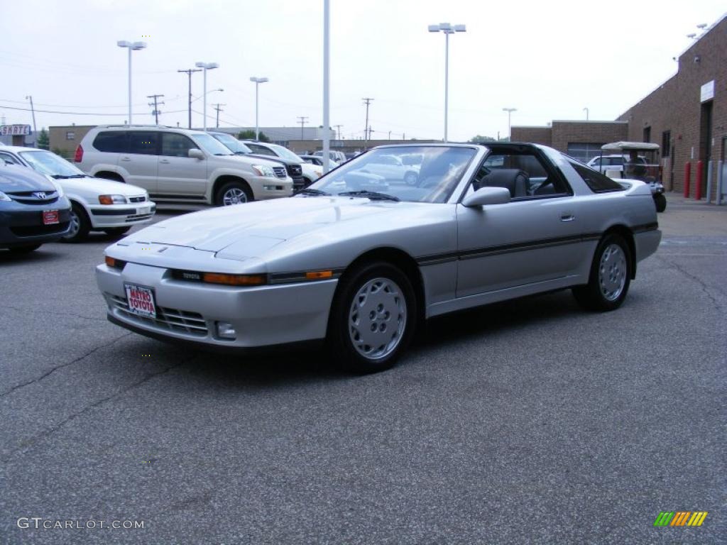 1989 Supra Turbo Targa - Super Silver Metallic / Dark Gray photo #7