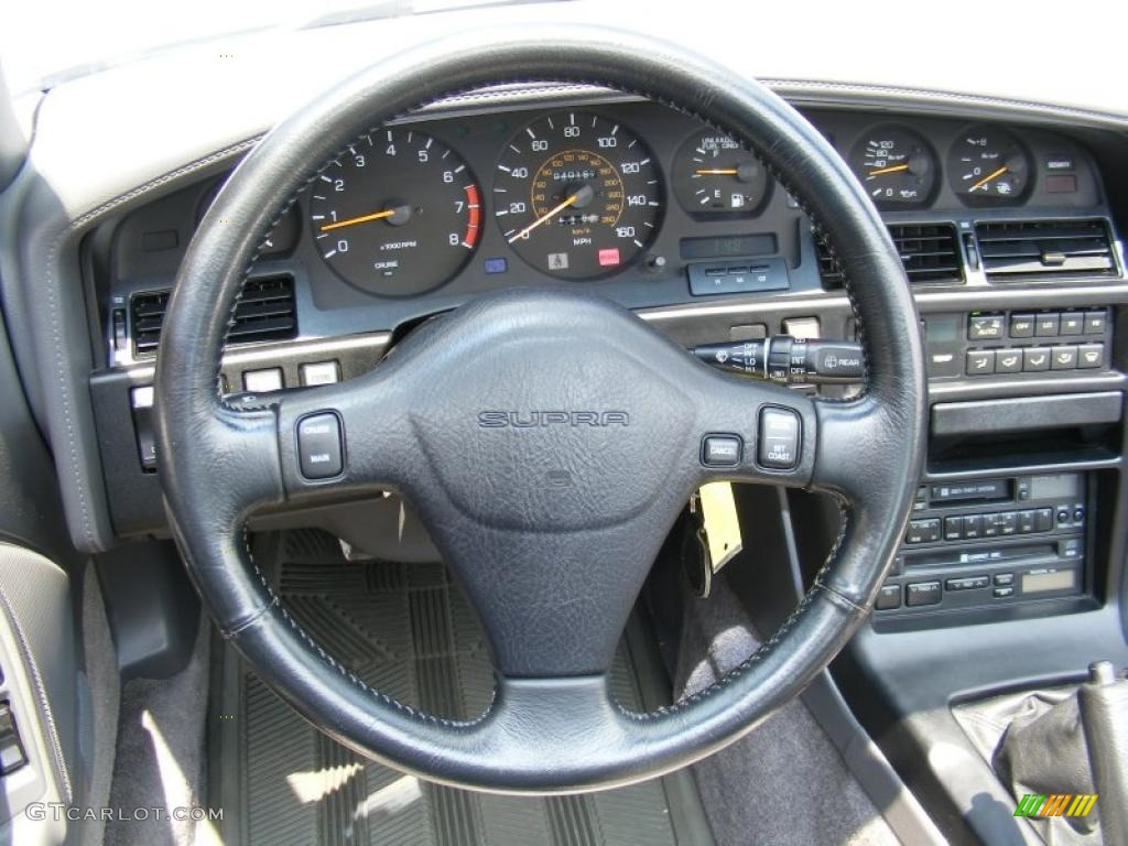 1989 Supra Turbo Targa - Super Silver Metallic / Dark Gray photo #16