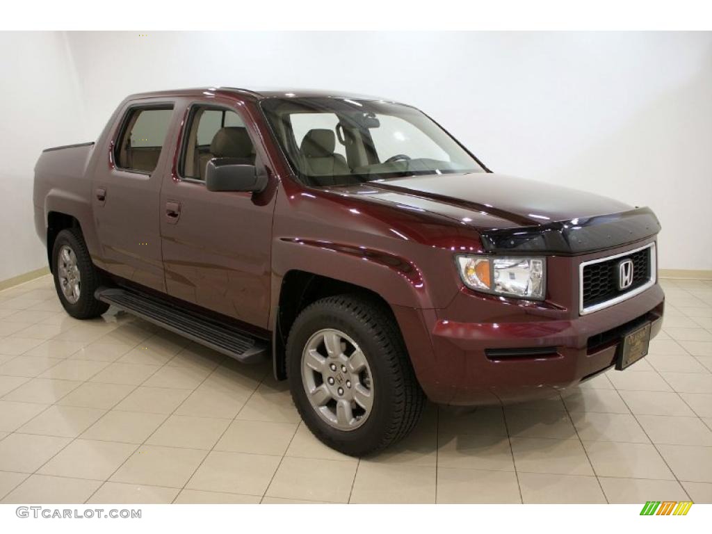 2008 Ridgeline RTX - Dark Cherry Pearl / Beige photo #1