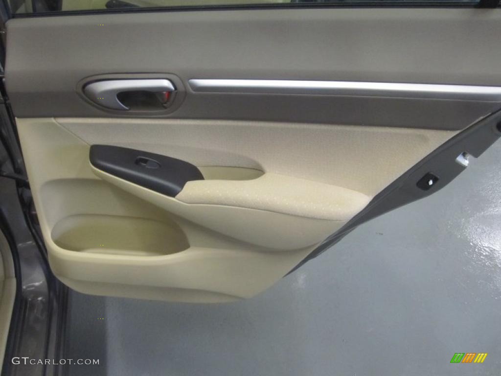 2007 Civic Hybrid Sedan - Galaxy Gray Metallic / Ivory photo #9