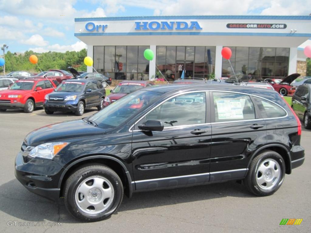 2010 CR-V LX - Crystal Black Pearl / Black photo #1