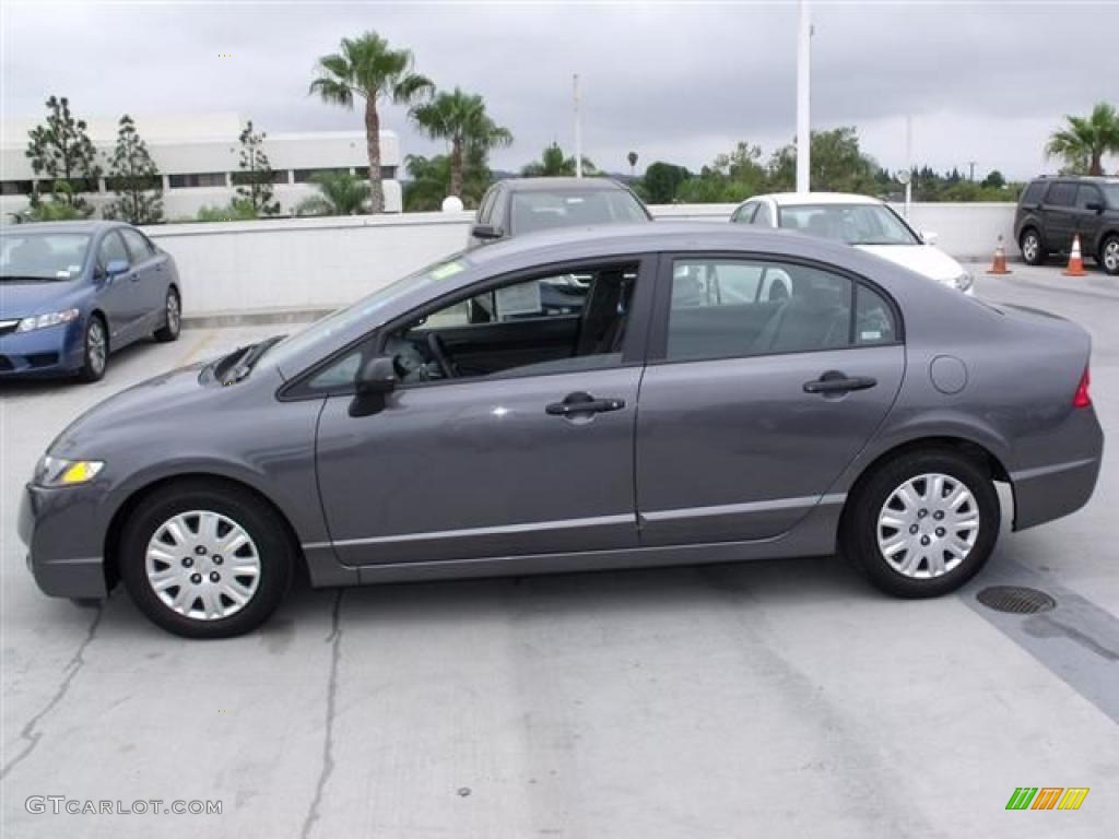 2009 Civic DX-VP Sedan - Polished Metal Metallic / Gray photo #4