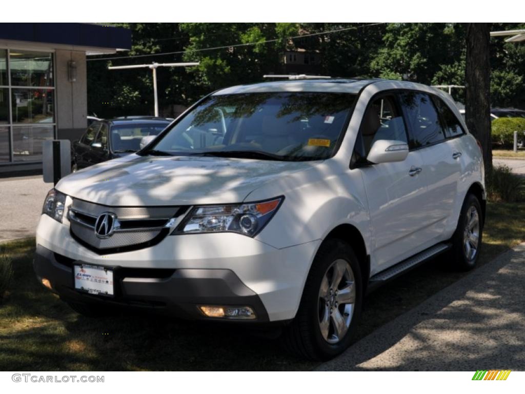2007 MDX Sport - Aspen White Pearl / Parchment photo #2