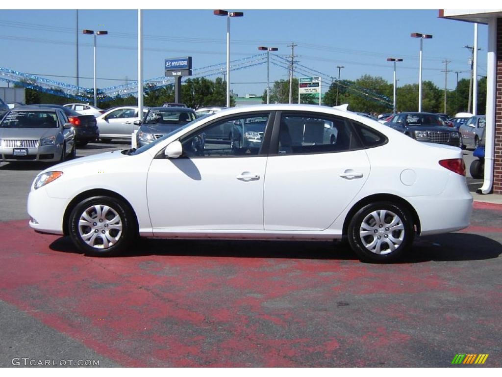 2009 Elantra GLS Sedan - Captiva White / Gray photo #2