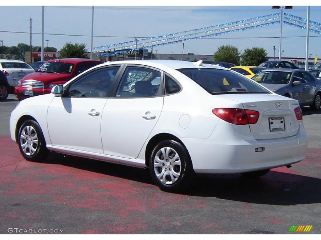 2009 Elantra GLS Sedan - Captiva White / Gray photo #3