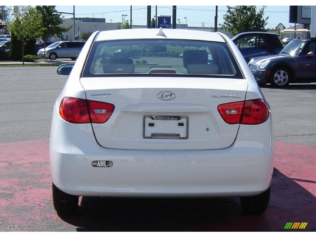 2009 Elantra GLS Sedan - Captiva White / Gray photo #4