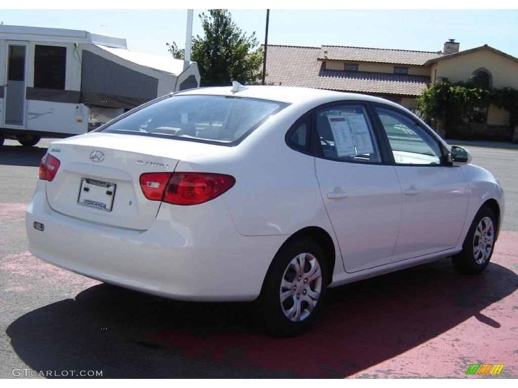 2009 Elantra GLS Sedan - Captiva White / Gray photo #5
