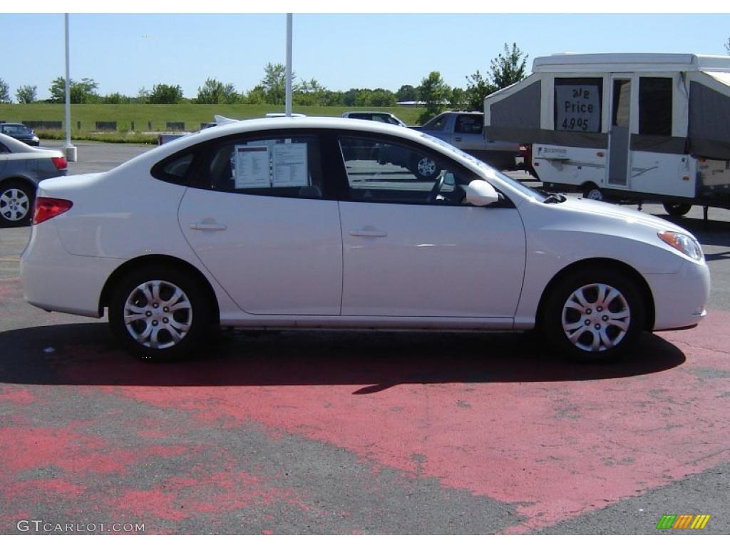 2009 Elantra GLS Sedan - Captiva White / Gray photo #6