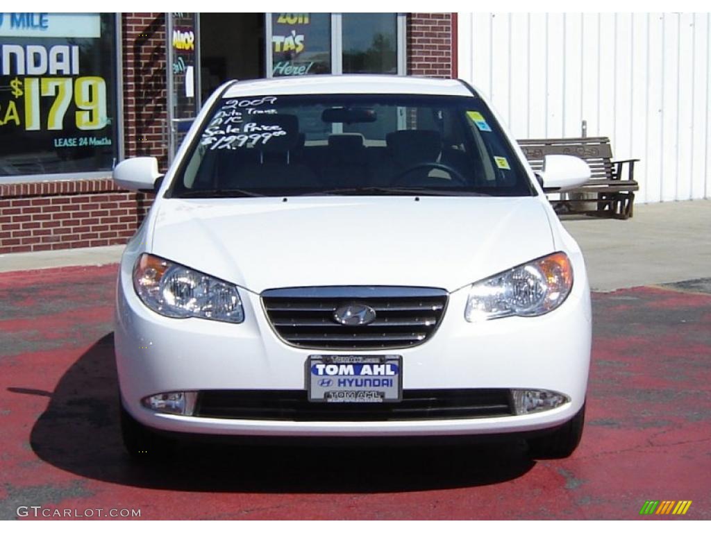 2009 Elantra GLS Sedan - Captiva White / Gray photo #8
