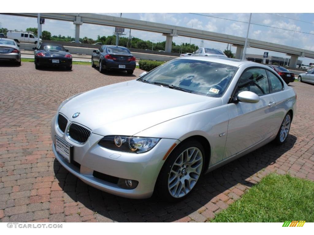 2009 3 Series 328i Coupe - Titanium Silver Metallic / Black photo #3