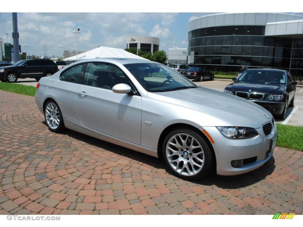 2009 3 Series 328i Coupe - Titanium Silver Metallic / Black photo #8