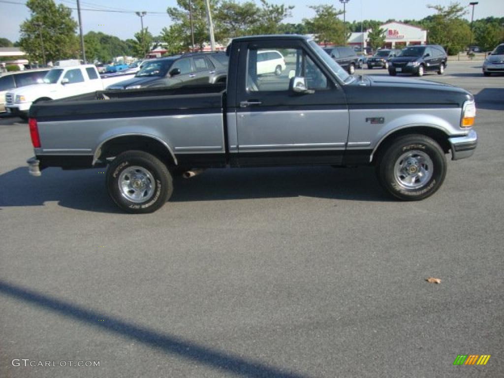 1995 F150 XLT Regular Cab - Light Opal Metallic / Gray photo #7