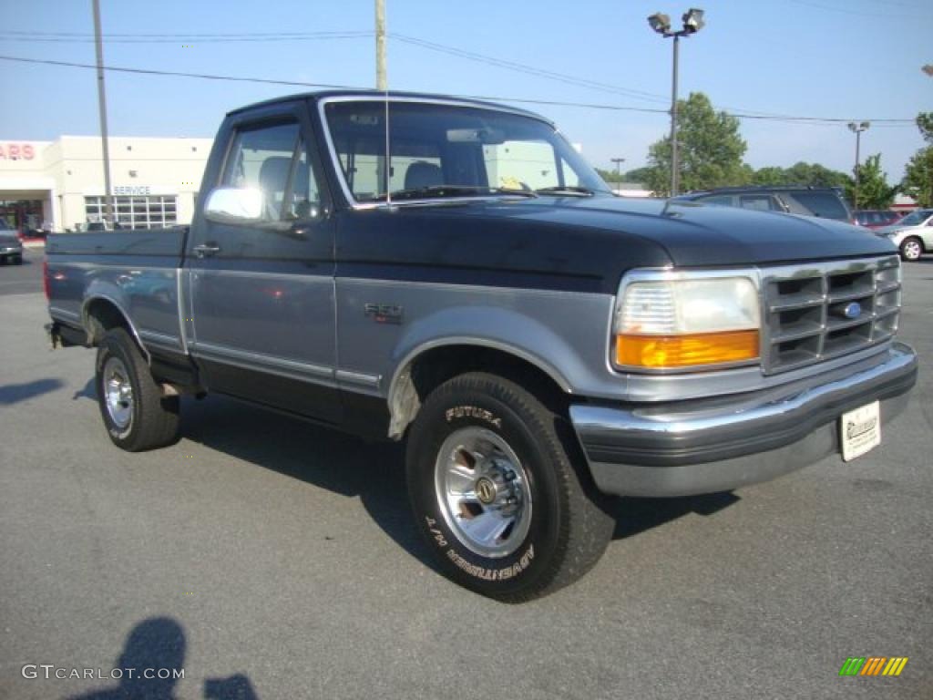 1995 F150 XLT Regular Cab - Light Opal Metallic / Gray photo #8