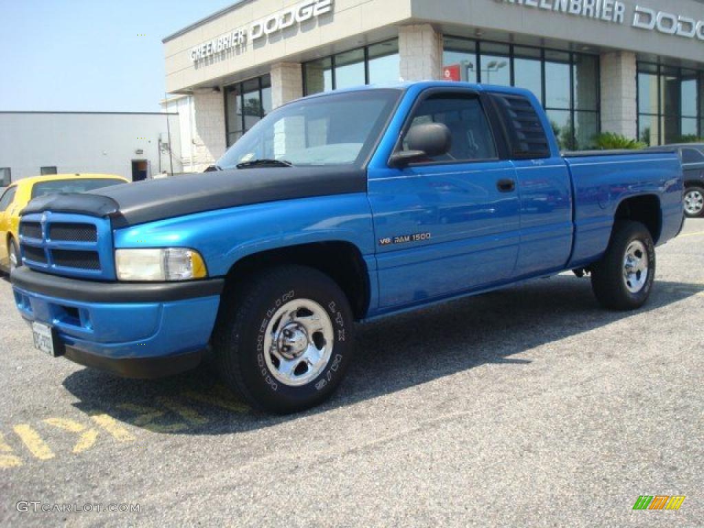 1998 Ram 1500 Sport Extended Cab - Intense Blue Pearl / Gray photo #2