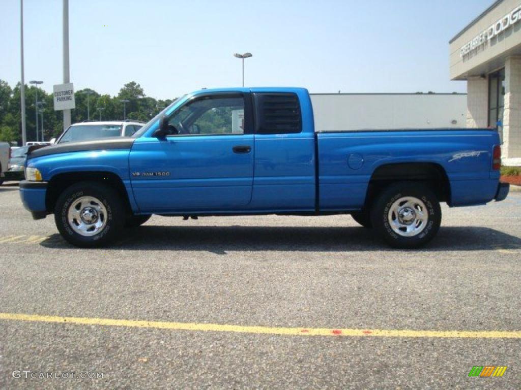 1998 Ram 1500 Sport Extended Cab - Intense Blue Pearl / Gray photo #3