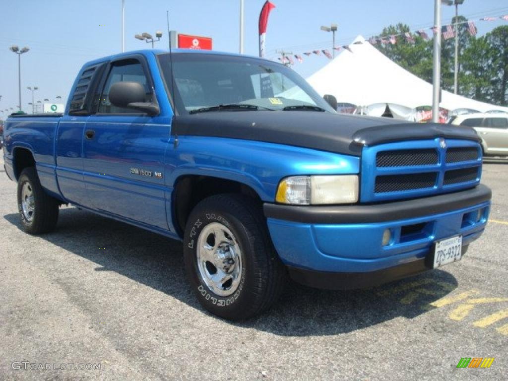 1998 Ram 1500 Sport Extended Cab - Intense Blue Pearl / Gray photo #7