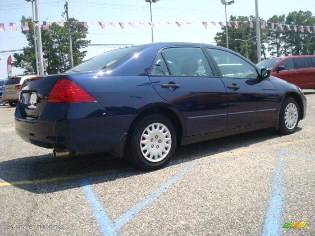 2007 Accord Value Package Sedan - Sapphire Blue Pearl / Gray photo #5
