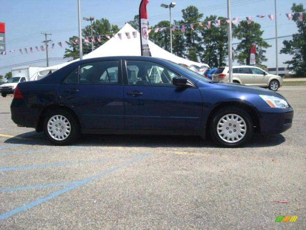 2007 Accord Value Package Sedan - Sapphire Blue Pearl / Gray photo #6