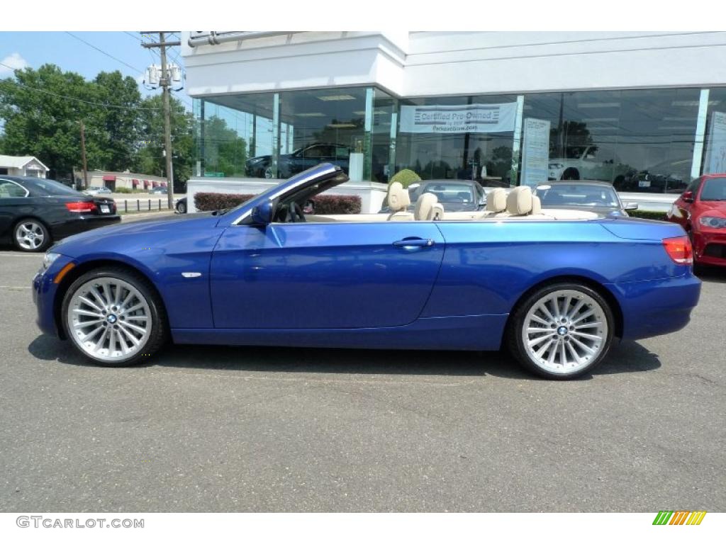 2010 3 Series 335i Convertible - Blue Water Metallic / Cream Beige photo #13