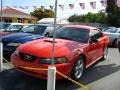 2001 Performance Red Ford Mustang V6 Coupe  photo #2