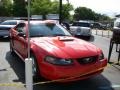 2001 Performance Red Ford Mustang V6 Coupe  photo #3