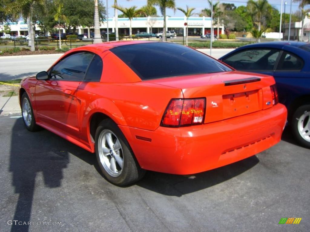 2001 Mustang V6 Coupe - Performance Red / Medium Parchment photo #6