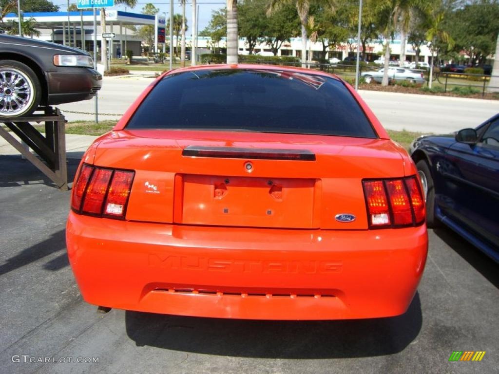 2001 Mustang V6 Coupe - Performance Red / Medium Parchment photo #8