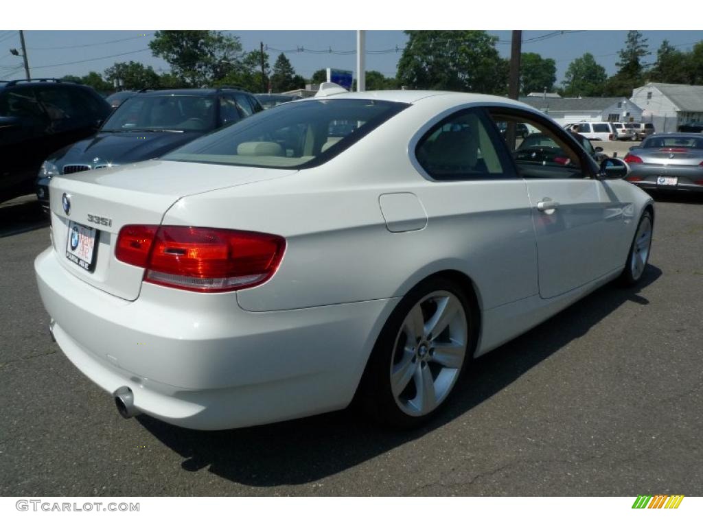 2007 3 Series 335i Coupe - Alpine White / Cream Beige photo #3