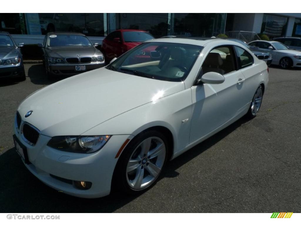 2007 3 Series 335i Coupe - Alpine White / Cream Beige photo #6