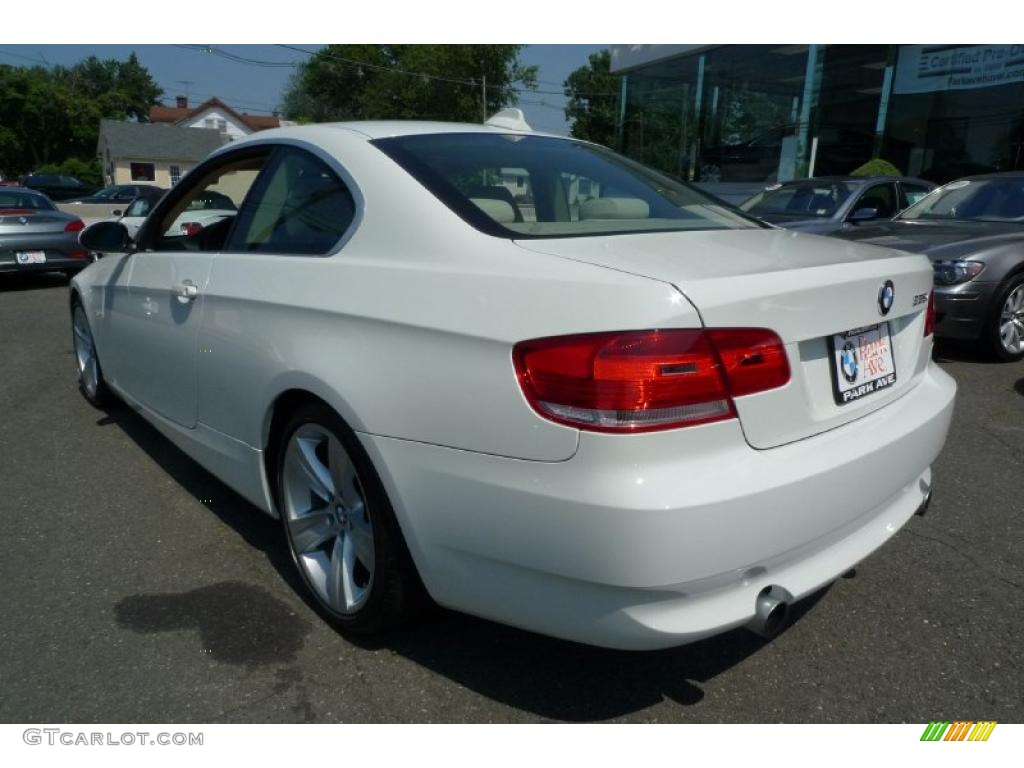 2007 3 Series 335i Coupe - Alpine White / Cream Beige photo #7