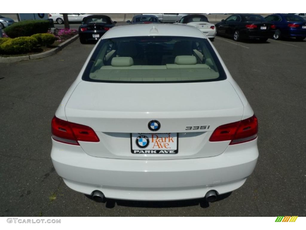 2007 3 Series 335i Coupe - Alpine White / Cream Beige photo #10