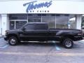 2007 Onyx Black GMC Sierra 3500HD SLT Crew Cab 4x4 Dually  photo #1