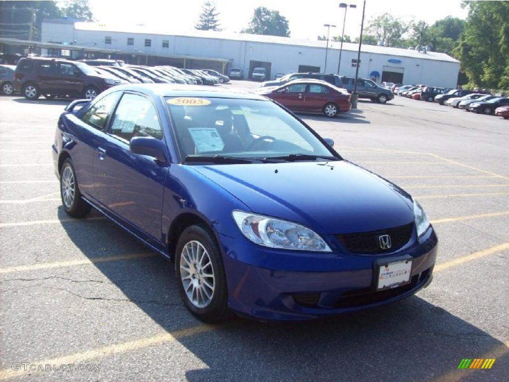 2005 Civic EX Coupe - Fiji Blue Pearl / Black photo #1