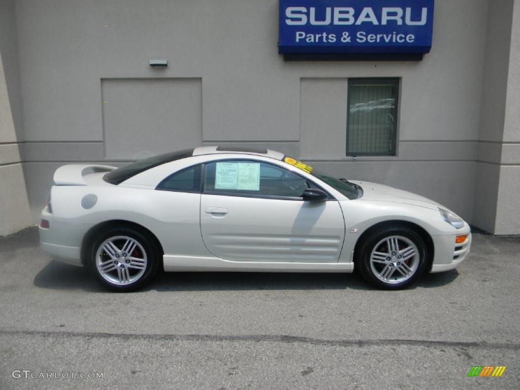 2003 Eclipse GT Coupe - Dover White Pearl / Midnight photo #5