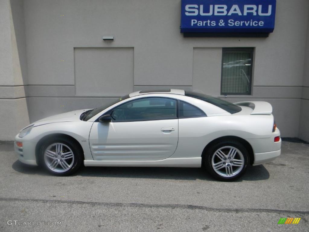 2003 Eclipse GT Coupe - Dover White Pearl / Midnight photo #6