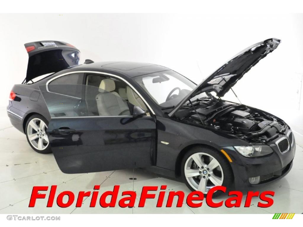 2007 3 Series 335i Coupe - Monaco Blue Metallic / Cream Beige photo #7