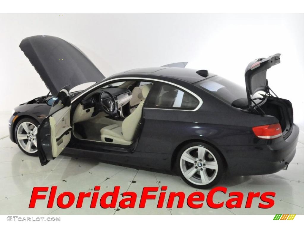2007 3 Series 335i Coupe - Monaco Blue Metallic / Cream Beige photo #8
